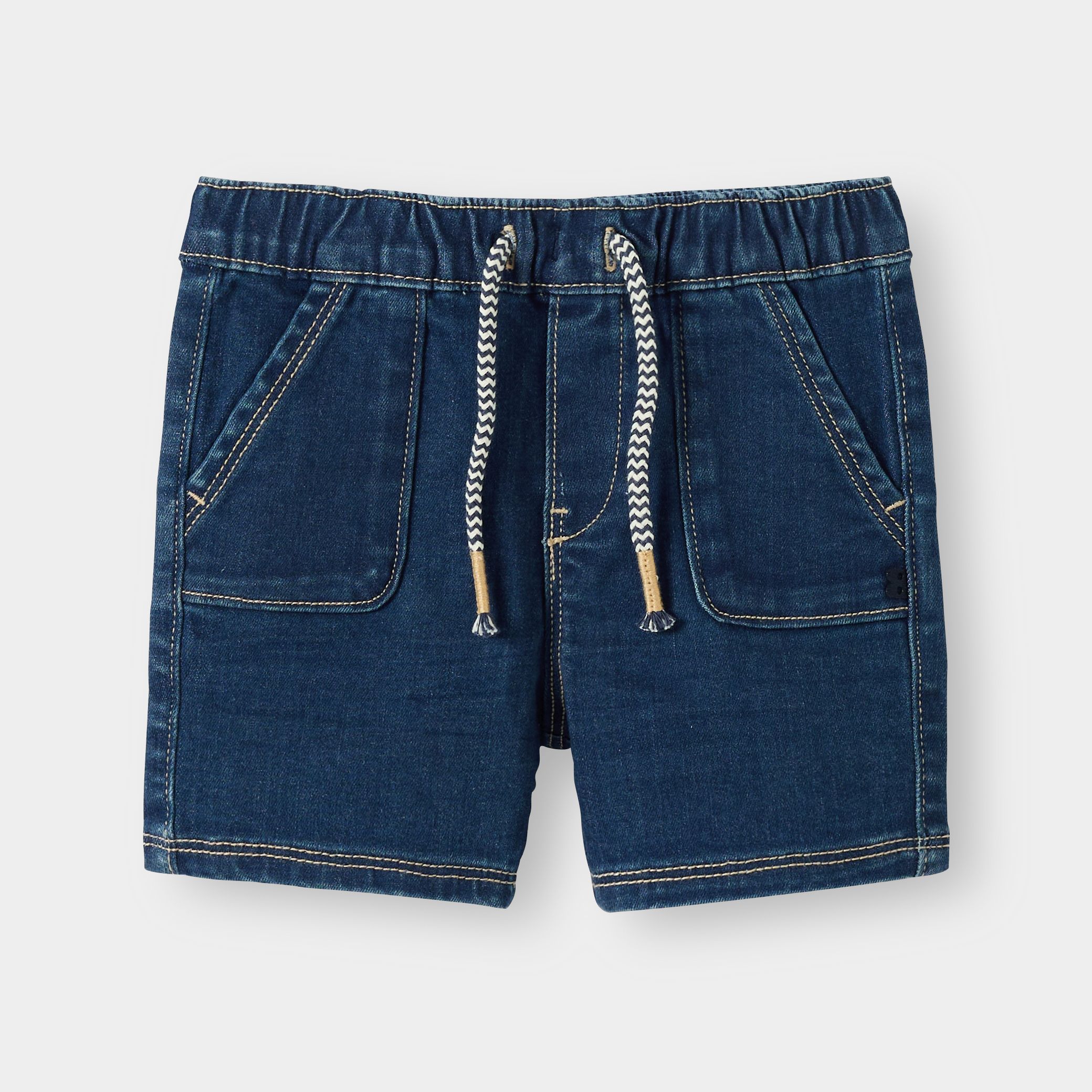 Quần shorts Bermuda vải denim